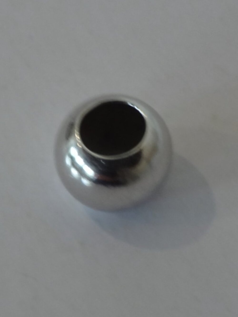 Small Round Silver Spacer Bead